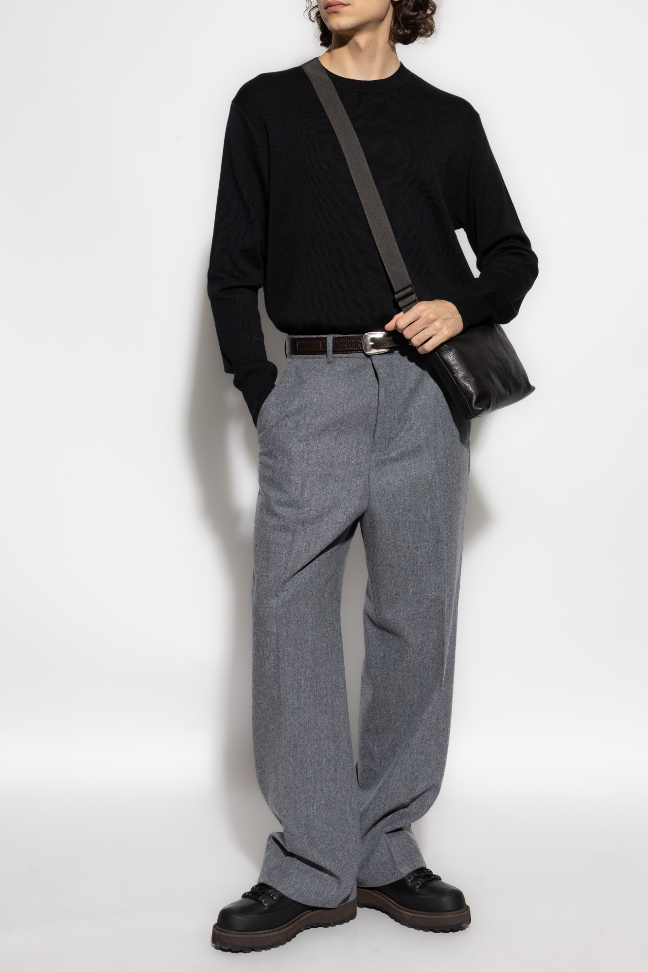 Ami Alexandre Mattiussi Wool sweater with logo | Men's | Vitkac